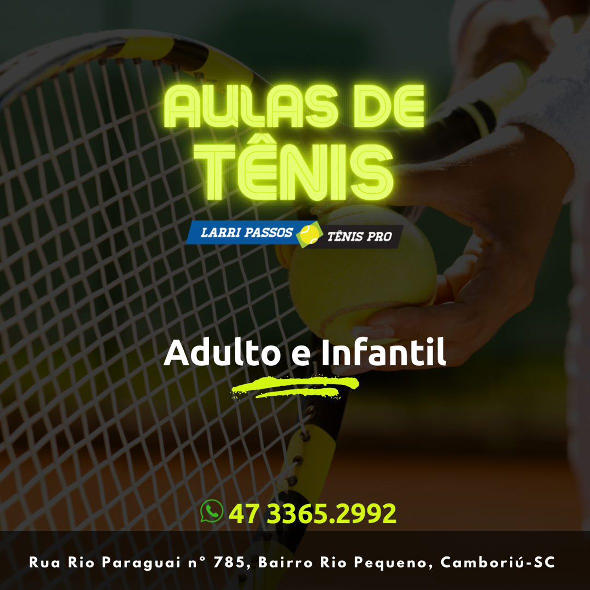 aulas de tênis - aldulto e infantil